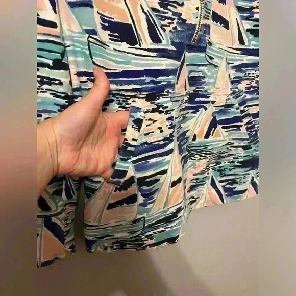Lilly Pulitzer Nautical Pull Over w/ front Pockets size Small - Picture 3 of 8